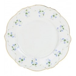 Prato Avulso para Sobremesa 21 cm Royal Romantic em New Bone China com Filete de Ouro